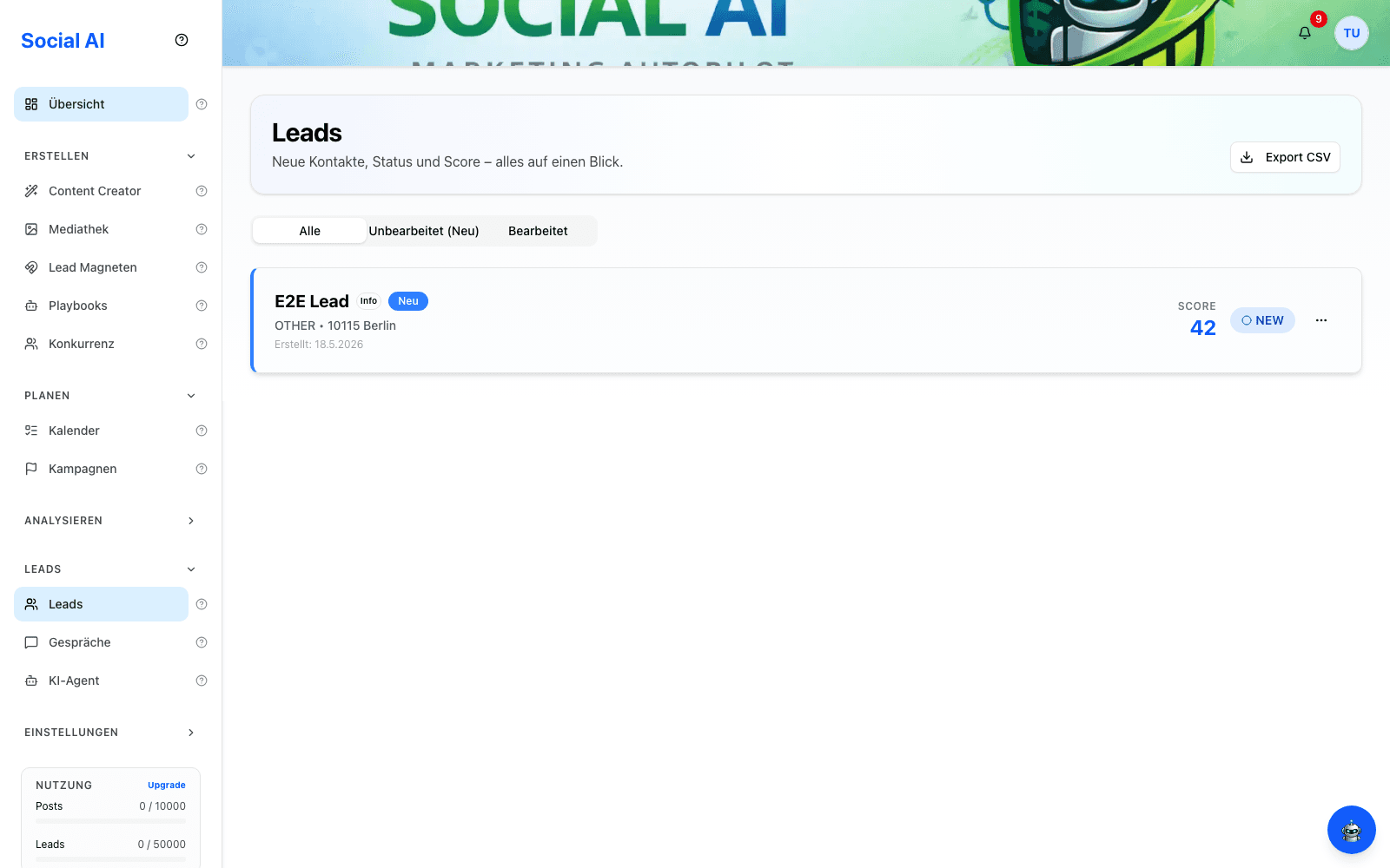 Leads-Pipeline in Social AI